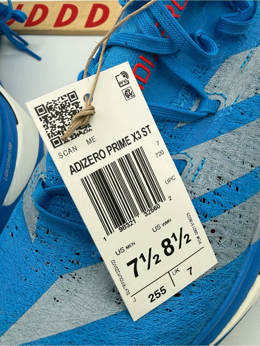 Adidas Adizero Prime X3 Strung Ekiden Solar Blue Silver JQ0615 Men’s Sizes NWT